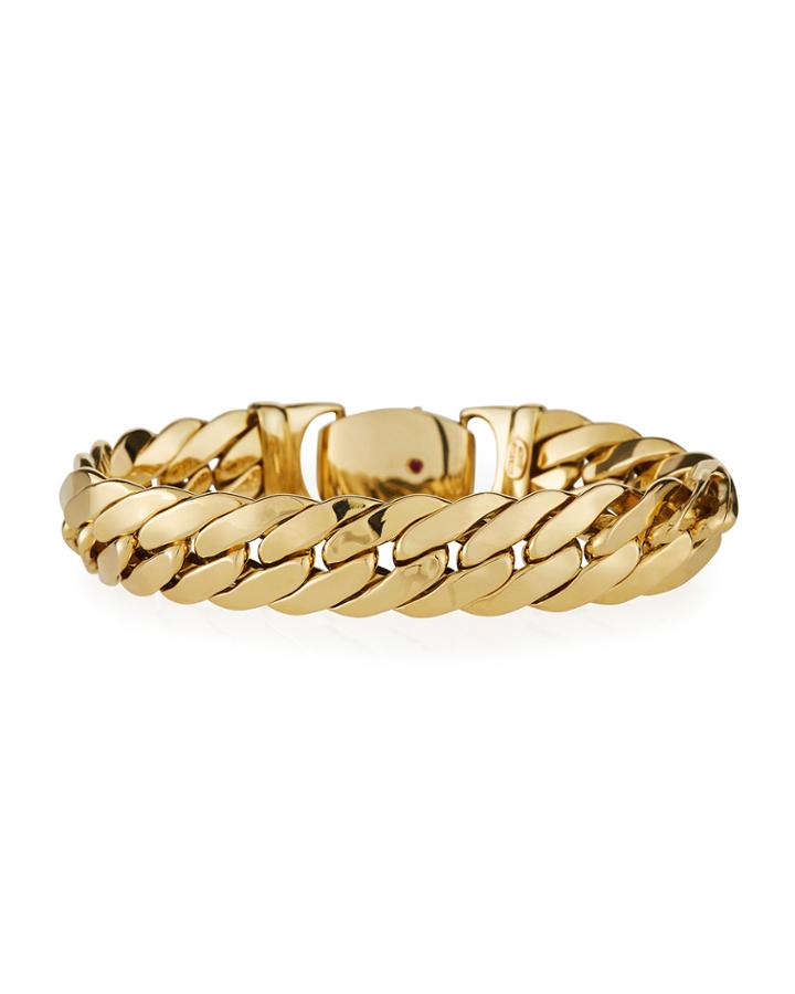 18k Yellow Gold Flat-link Bracelet