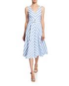 Deck Stripe Sleeveless Belted