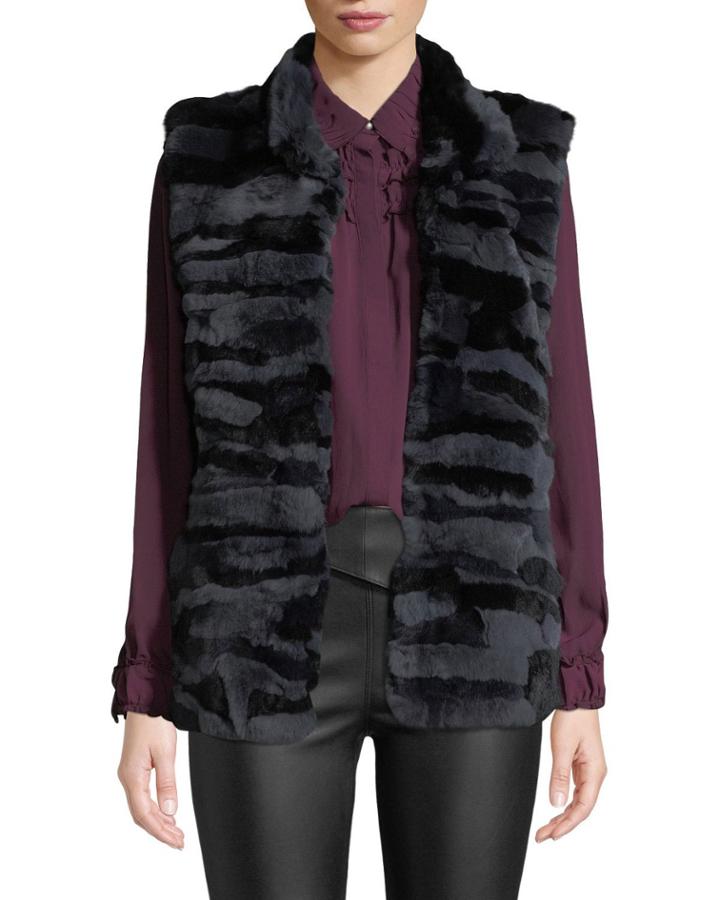Rabbit Fur Channel Vest