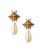 Bee & Pearly-drop Earrings
