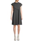 The Thanh Popover Cap-sleeve Dress