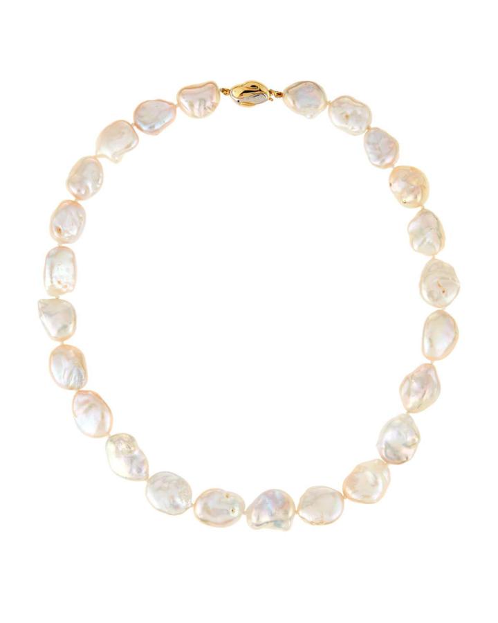 14k Freshwater Pearl Beaded Necklace