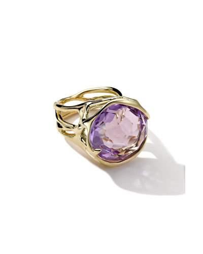 18k Large Drizzle Ring In Amethyst