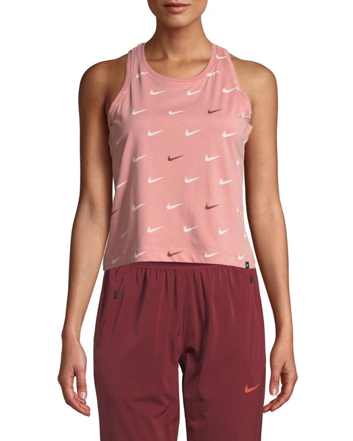Swoosh Cropped Activewear Tank