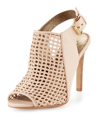 Francine Woven Leather Slingback