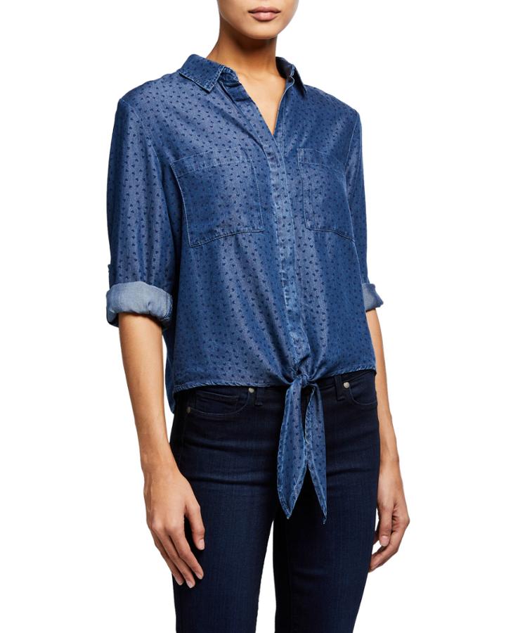 Bali Tie-front Chambray Top