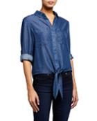 Bali Tie-front Chambray Top