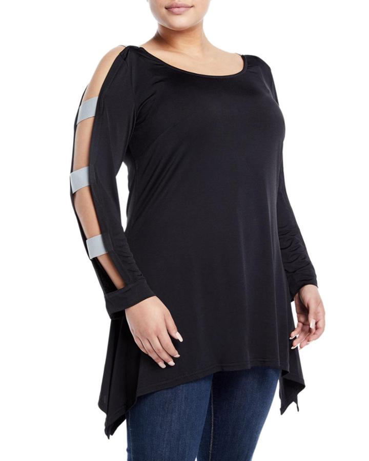 Ladder-sleeve Blouse,