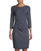 Gathered-waist Slub Jersey Dress
