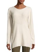 Boatneck Ribbed Sweater Tunic,