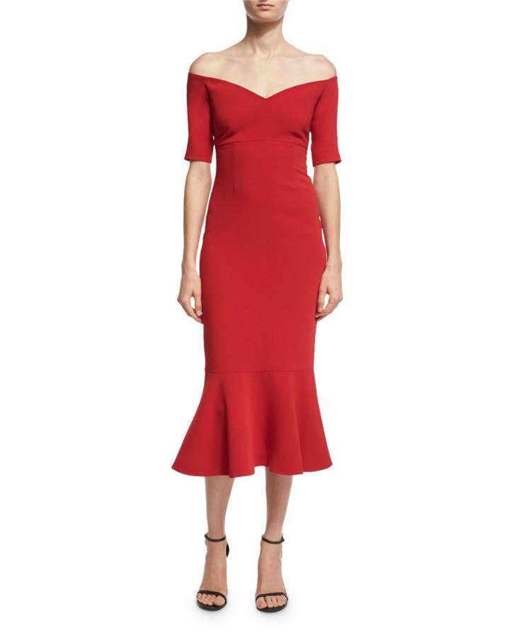 Marta Off-the-shoulder Peplum-hem