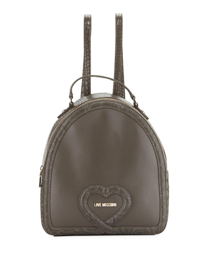 Mixed-media Heart Backpack