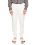 Tapered-leg Silk/cotton-blend Pants