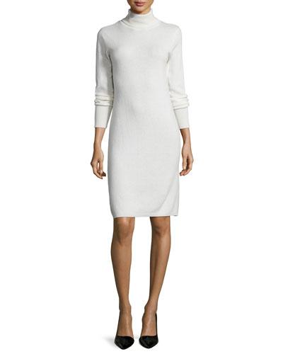 Cashmere Long-sleeve Turtleneck Dress