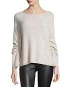 Ribbed Ruched-sleeve