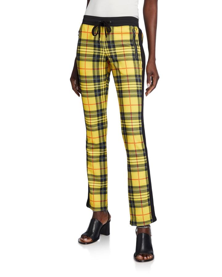 Stewart Plaid Cigarette Track Pants