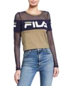 Tara Mesh Long-sleeve Crop