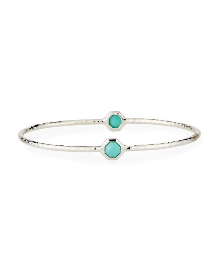 Octagon 2-stone Bangle In Turquoise