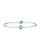 Octagon 2-stone Bangle In Turquoise