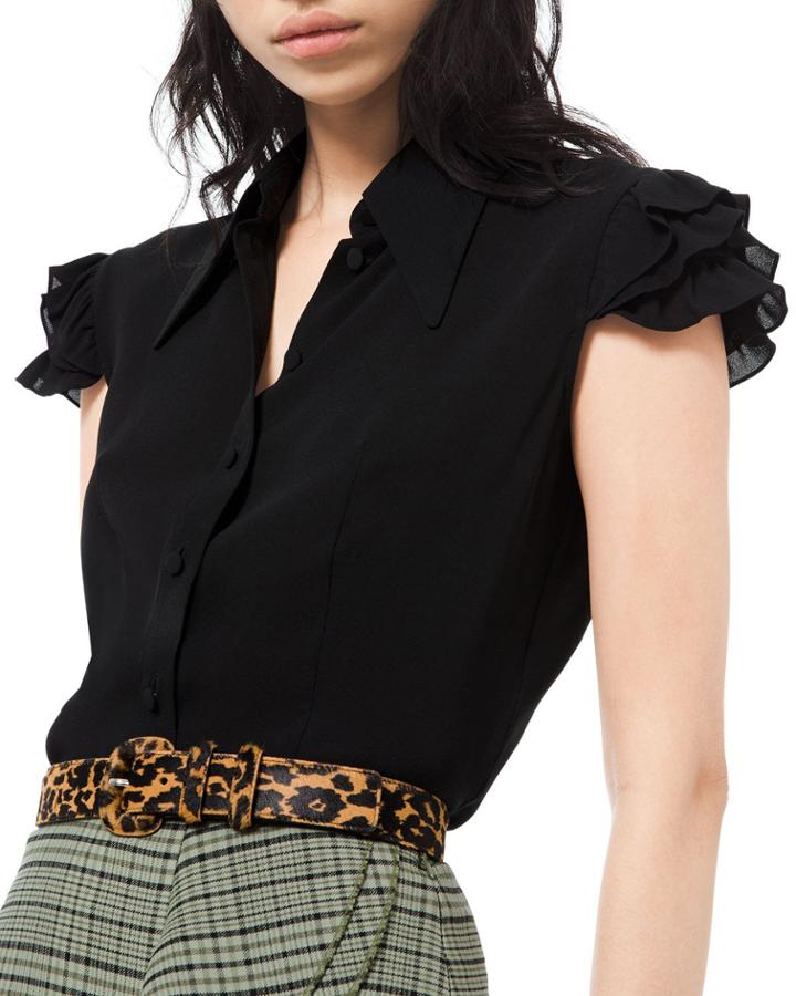 Silk Georgette Mini Ruffle