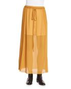 Pleated Georgette Drawstring