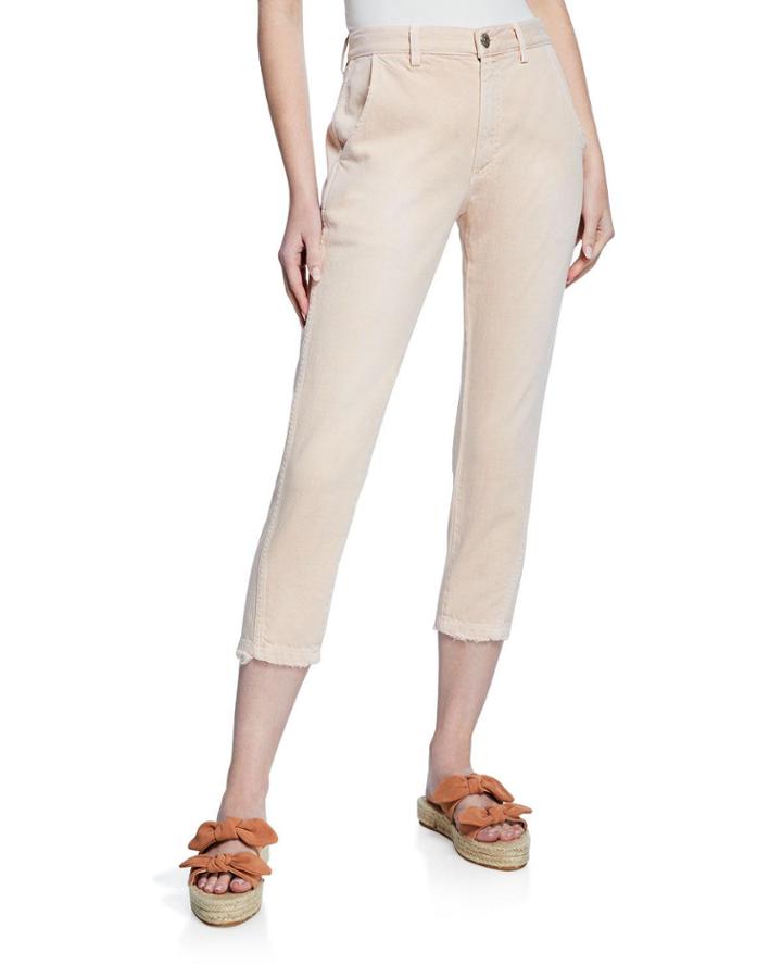 Slouch Cropped Straight-leg Trousers