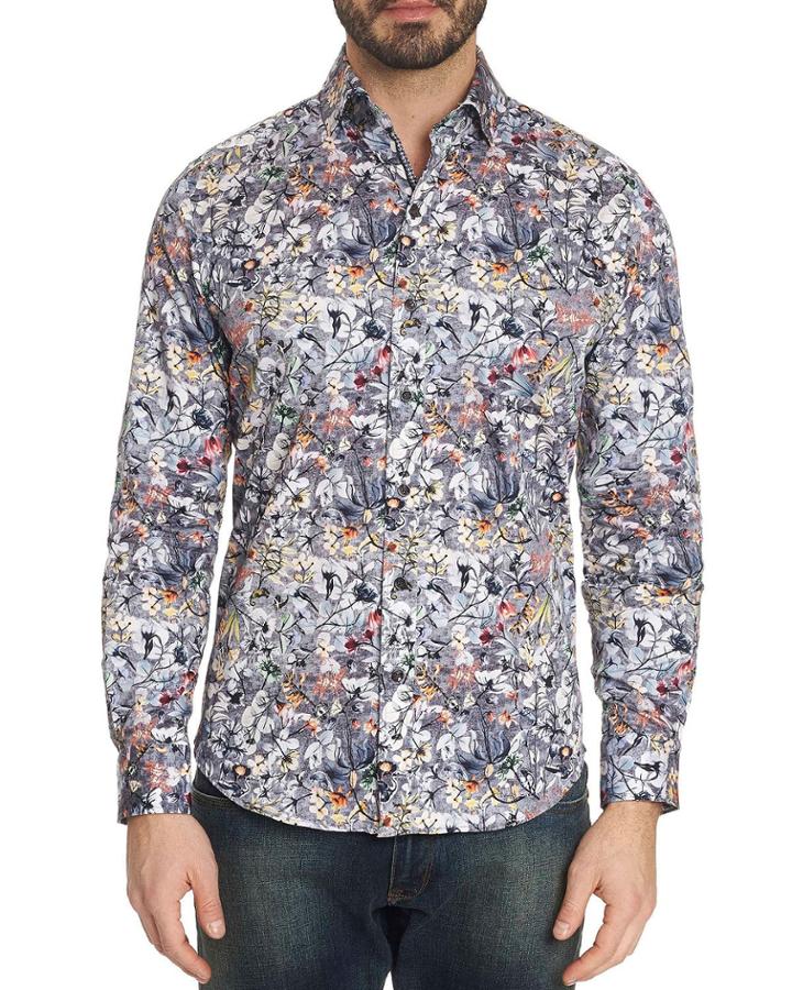 Men's Greene Faded Floral Stretch-cotton