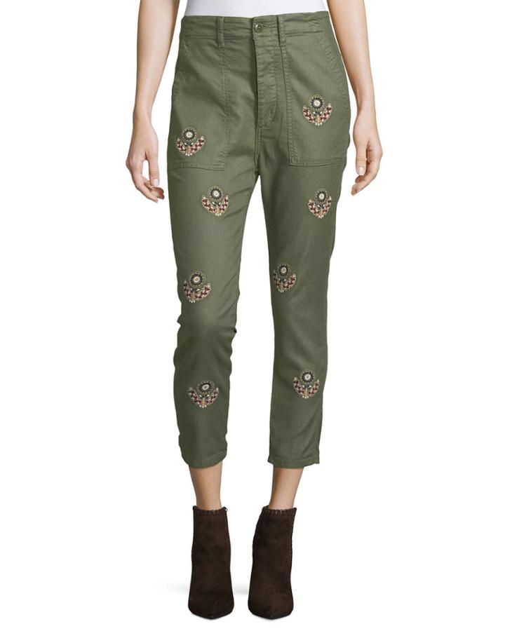 The Slouch Army Pants W/ Embroidery