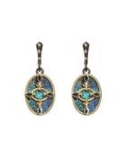 Opal, Sapphire & Diamond Mosaic Drop Earrings