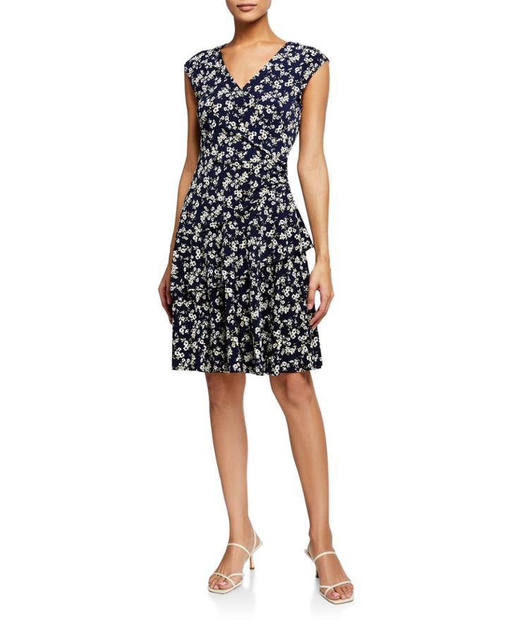 Floral Tiered Fit-&-flare Dress