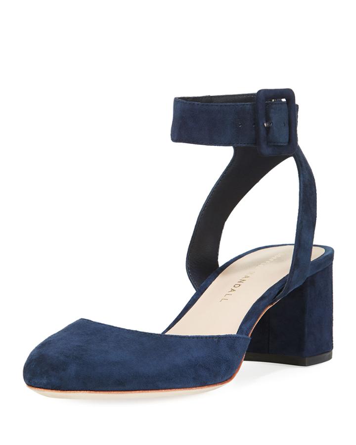 Cami Suede Ankle-wrap Pumps