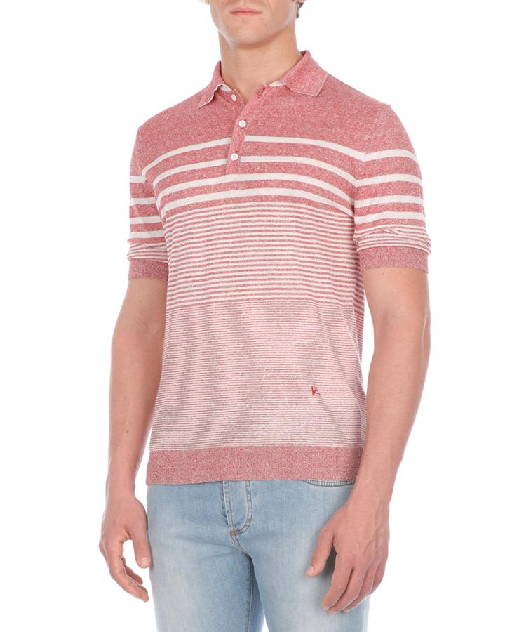 Multi-striped Linen-blend Polo