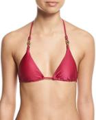 Embellished Bikini Triangle Top,