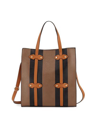 Steamer Faux-leather Tote Bag
