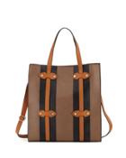 Steamer Faux-leather Tote Bag