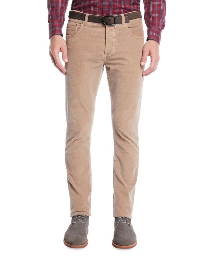 Men's Straight-leg 5-pocket Corduroy Pants