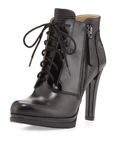 Isabelle Lace-up Bootie, Black