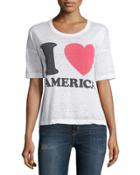 I Heart America Graphic Tee, White