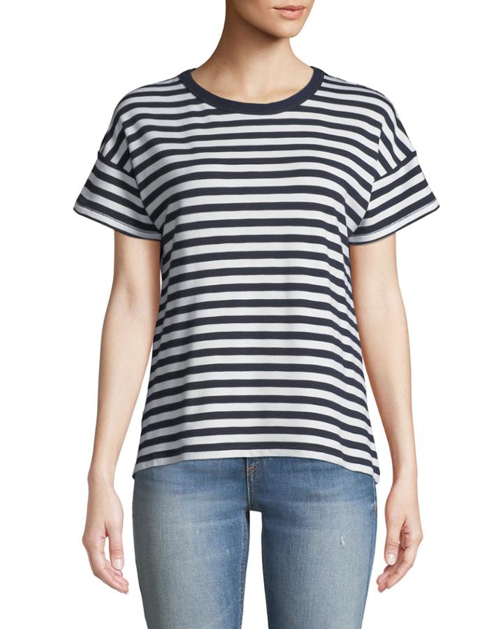 Kat Split-back Crewneck Tee