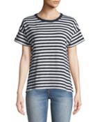 Kat Split-back Crewneck Tee