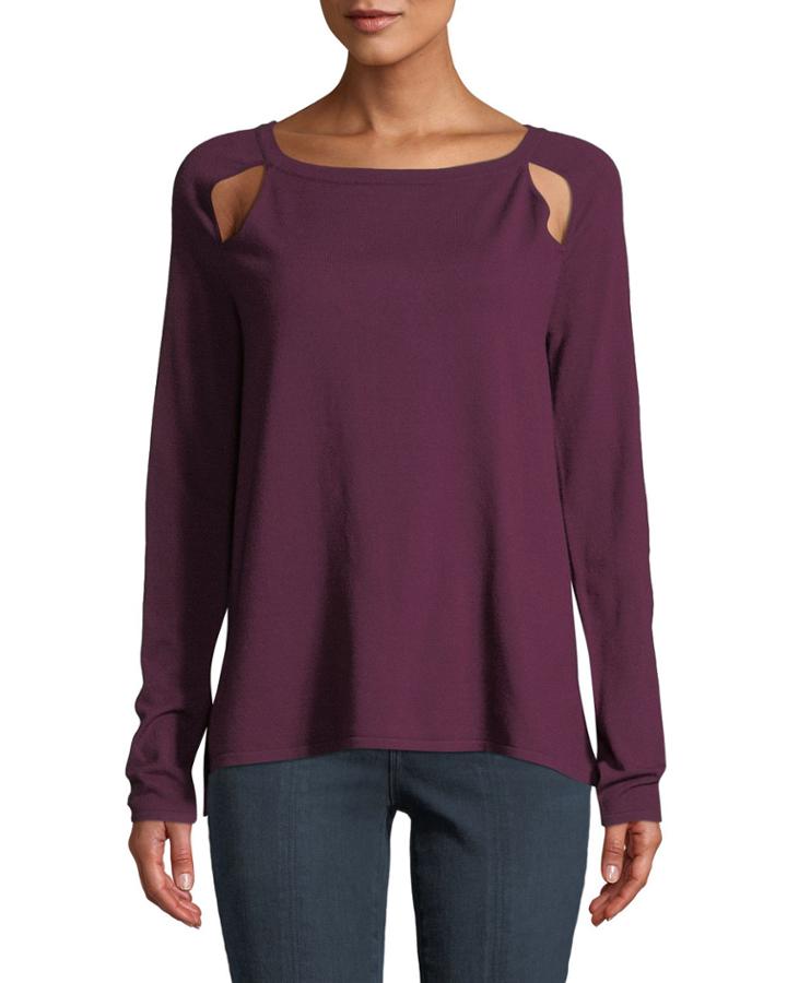 Slash-front Long-sleeve