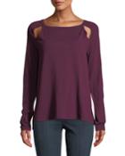 Slash-front Long-sleeve