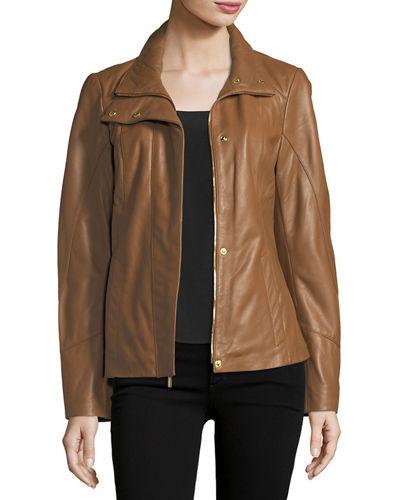 Lambskin Scuba Paneled Jacket