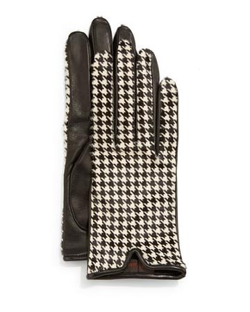 Houndstooth-print Calf Hair &