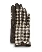 Houndstooth-print Calf Hair &