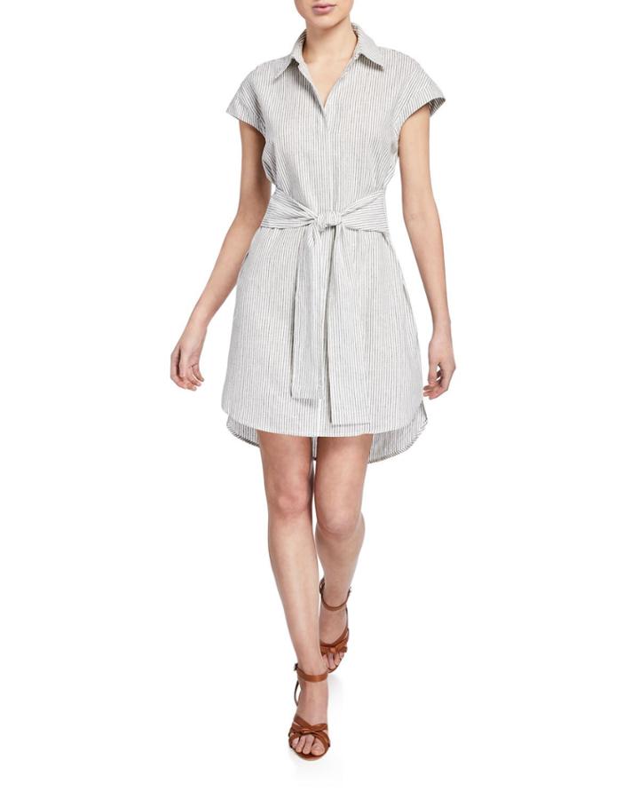 Tie-front Striped