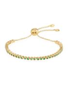 18k Bezel-set Emerald Slider Bracelet
