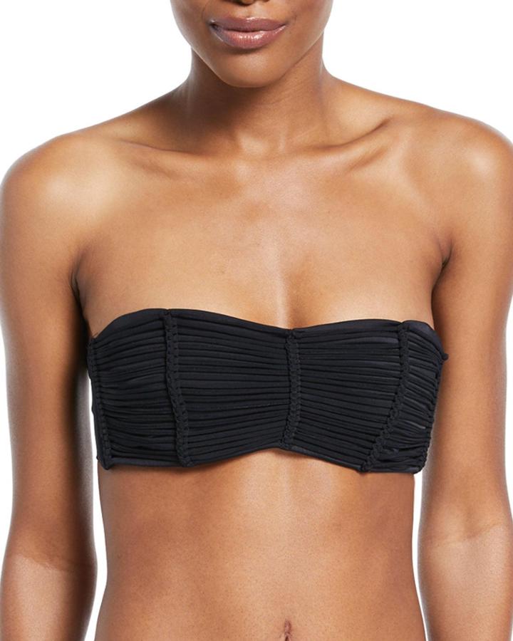 Isla Bandeau Solid Swim Top With Optional
