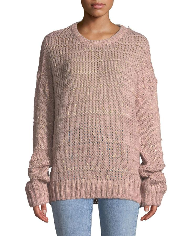 Kaylie Metallic Knit Oversized