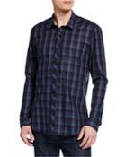 Men's Semi-fitted Long-sleeve Plaid